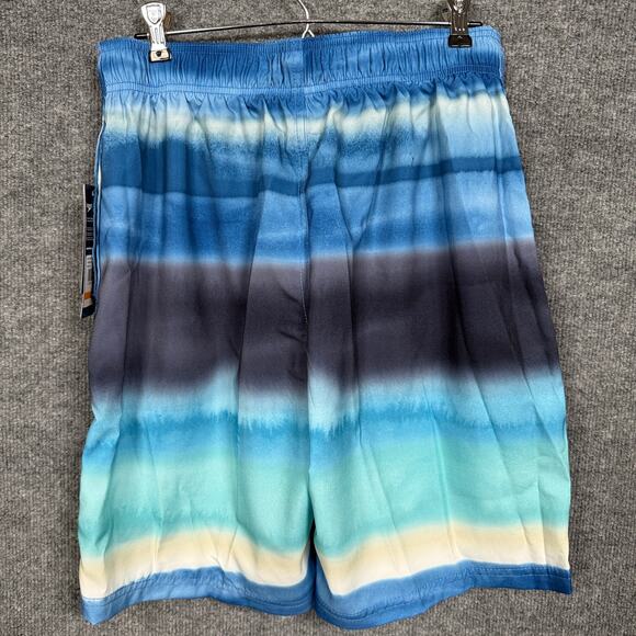 New Speedo Mens Small Tie Dye Board Shorts Blue Peacoat 4 Way Comfort Stretch - Picture 3 of 8